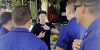 Boater reunites with Coast Guard members who rescued him