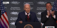 'I shouldn't have said that': Biden pokes fun at Trump's hair during event