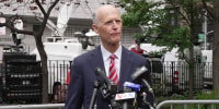 Florida Sen. Scott criticizes judge and prosecutors outside Trump hush money trial
