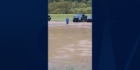 Video shows flooded Impact Plastics parking lot at 10:54 a.m. on Sept. 27