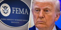 Trump tours Texas flood damage as FEMA questions grow