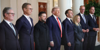 Trump shows his hand in hot mic moment at White House summit