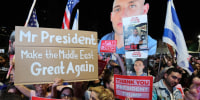 Trump expected to meet with hostage families in Israel, then attend peace summit in Egypt