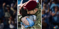 Surprise military family reunion at Tennessee Titans game