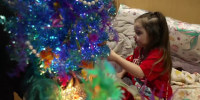 Children at Texas Children’s Hospital gifted Christmas trees