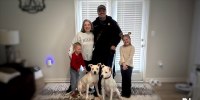 Firefighter who saved puppies in house fire adopts them