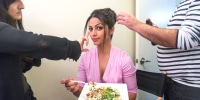 Camila Alves eats her favorite breakfast: scrambled egg whites with bacon, green olives and spinach