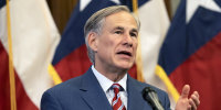 Texas Governor Greg Abbott at a press conference at the Texas State Capitol in Austin on May 18, 2020.