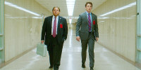 Jonah Hill and Miles Teller in \"War Dogs\" in 2016.
