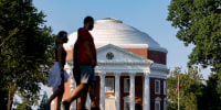 Students return to campus at the University of Virginia with new COVID-19 precautions.