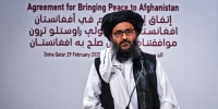 Image: Taliban co-founder Mullah Abdul Ghani Baradar speaks at a signing ceremony of the U.S.-Taliban agreement in Qatar's capital Doha on Feb. 29, 2020.
