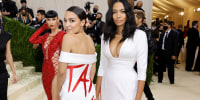Image: Alexandria Ocasio-Cortez, Aurora James, The 2021 Met Gala Celebrating In America: A Lexicon Of Fashion - Arrivals