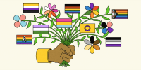 LGBTQ pride flags