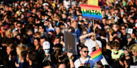 Image: FILE PHOTO: Protest against latest anti-LGBTQ law in Budapest