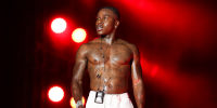 Image:  DaBaby performs during Rolling Loud in Miami Gardens on July 25, 2021.
