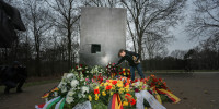 Mourners lay wreaths in Berlin in 2016 at a memorial to homosexuals persecuted by the Nazis.