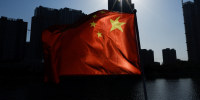 A Chinese flag flutters on a boat in Beijing on Oct. 29, 2019.