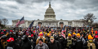 Pro-Trump protesters gather in front of the U.S. Capitol Building on Jan. 6, 2021 in Washington, DC.
