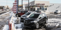 Pre-owned vehicles for sale at a Ford Motor Co. used car dealership in Detroit on  Jan. 4, 2022.