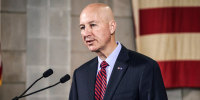 Nebraska Gov. Pete Ricketts speaks during a news conference, Sept. 30, 2020, in Lincoln, Neb.