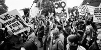 Image: Demonstrators demanding a woman's right to choose march to the U.S. Capitol for a rally seeking repeal of all anti-abortion laws in Washington on Nov. 20, 1971.