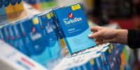 A person looks at Intuit TurboTax software on display at a retailer in Foster City, Calif., on April 18, 2016.