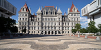 The New York State Capitol stands on the northern end of the Empire State Plaza in Albany.