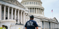A U.S. Capitol Police officer at the Capitol on May 18, 2022.