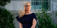 Erin Smith, widow of Metropolitan Police Department Officer Jeffrey Smith, arrives at the Cannon Building, in Washington, on June 9, 2022.