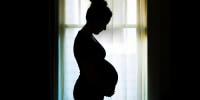 pregnant woman silhouette