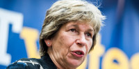 Randi Weingarten, president of the American Federation of Teachers, holds a town hall in Washington on Sept. 19, 2019.