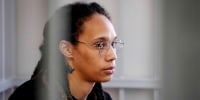 Brittney Griner before a hearing at the Khimki Court, outside Moscow on July 27.
