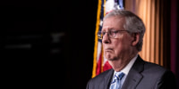 Senate Minority Leader Mitch McConnell, R-Ky., attends a press conference on July 26, 2022, at the Capitol.