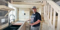 Matt Sowash shows off one of his tiny homes in a video posted on his company's YouTube channel.