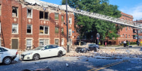 A building collapsed following an explosion in Chicago on Sept. 20, 2022.