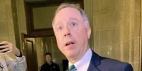 Wisconsin Republican Assembly Speaker Robin Vos speaks to reporters in Madison, Wis on March 16.