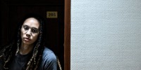 Brittney Griner is escorted to the courtroom to hear the court's final decision in Khimki outside Moscow on Aug. 4, 2022.