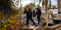 Florida Task Force 2 urban search and rescue in Fort Myers Beach after hurricane Ian