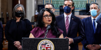 Los Angeles City Council President Nury Martinez at Los Angeles City Hall on April 1, 2022.