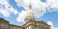 Michigan Gubernatorial Candidate Ryan Kelley Joins "Rally The Vote" Event At The State Capitol