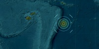 A magnitude 7.3 quake was centered 211 kilometers (132 miles) east-southeast of Neiafu, Tonga.