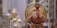 Image: The Turkey float during the 1999 Macy's Thanksgiving Day Parade.