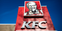 An exterior view of a KFC location