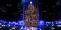 The Rockefeller Center Christmas tree lighting ceremony in 2022.