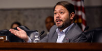 Rep. Ruben Gallego questions witnesses during a hearing about the recent rise in antisemitism and its threat to democracy on Capitol Hill on December 13, 2022 in Washington, DC. 