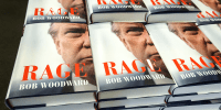 "Rage" by Bob Woodward is offered for sale at a Barnes & Noble store on Sept. 15, 2020 in Chicago.