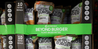 Beyond Meat products on a grocery store shelf in Miami