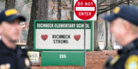 Students return to Richneck Elementary in Newport News, Virginia, on Jan. 30, 2023, for the first time since a 6-year-old shot teacher Abby Zwerner.