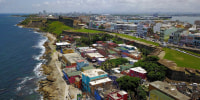 An aerial view of La Perla, in San Juan,