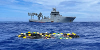 New Zealand police said Wednesday, Feb. 8, 2023 they found more than 3 tons of cocaine floating in a remote part of the Pacific Ocean after it was dropped there by an international drug-smuggling syndicate. 